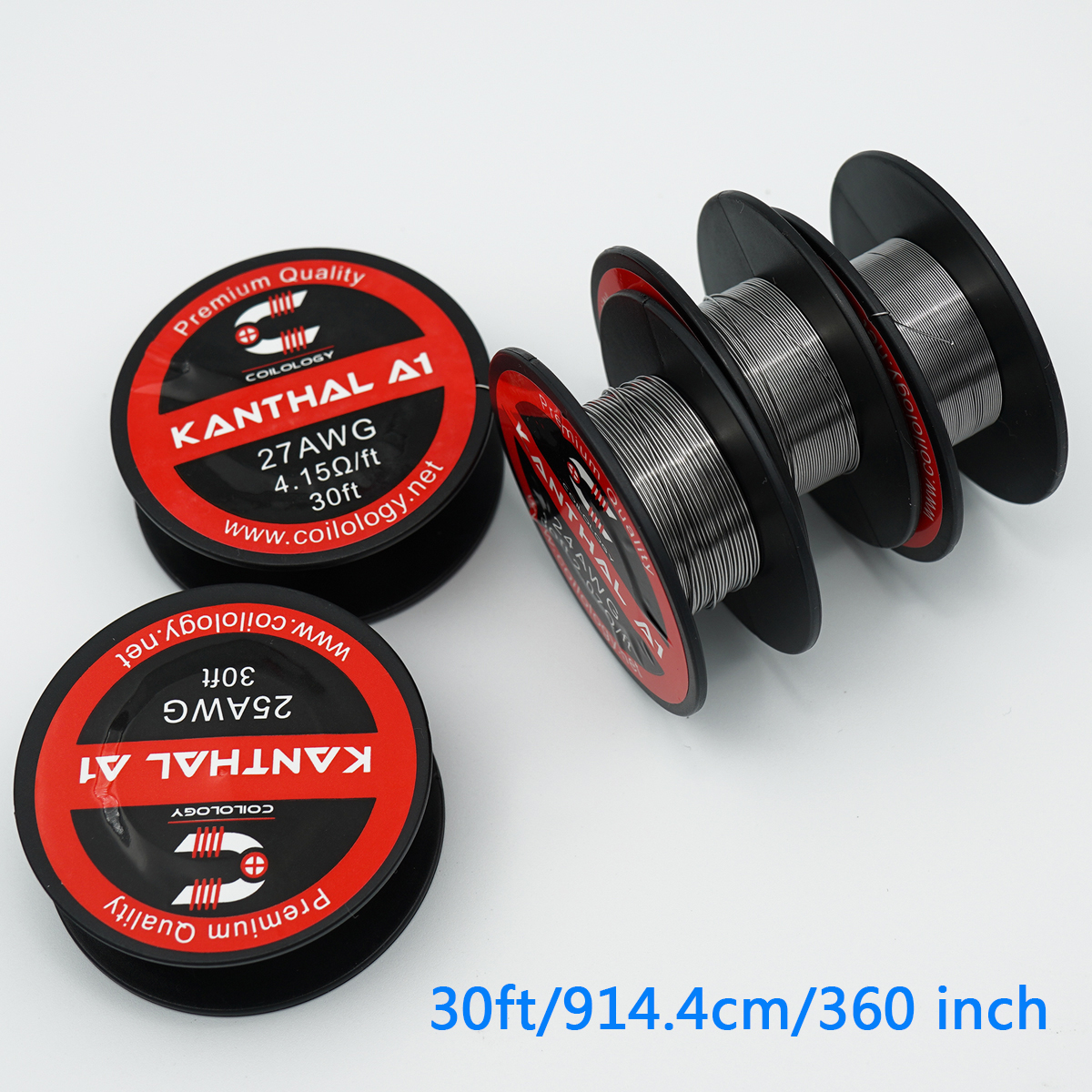 Coil Building Kit - KA1 Resistance 24GA/25GA/26GA/27GA/28GA Wire 30ft/9Meter Heating