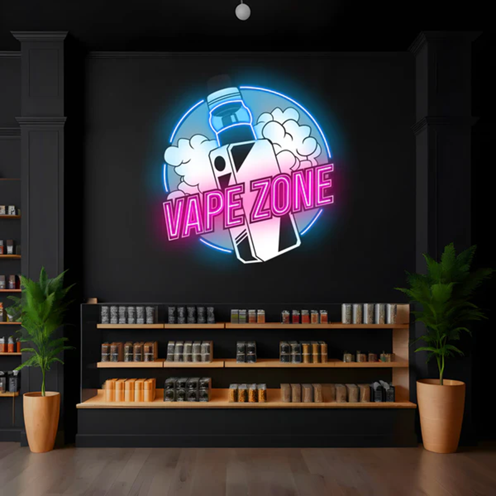 Vaping Shop - Cigarette Vape Neon Sign, Open Vape