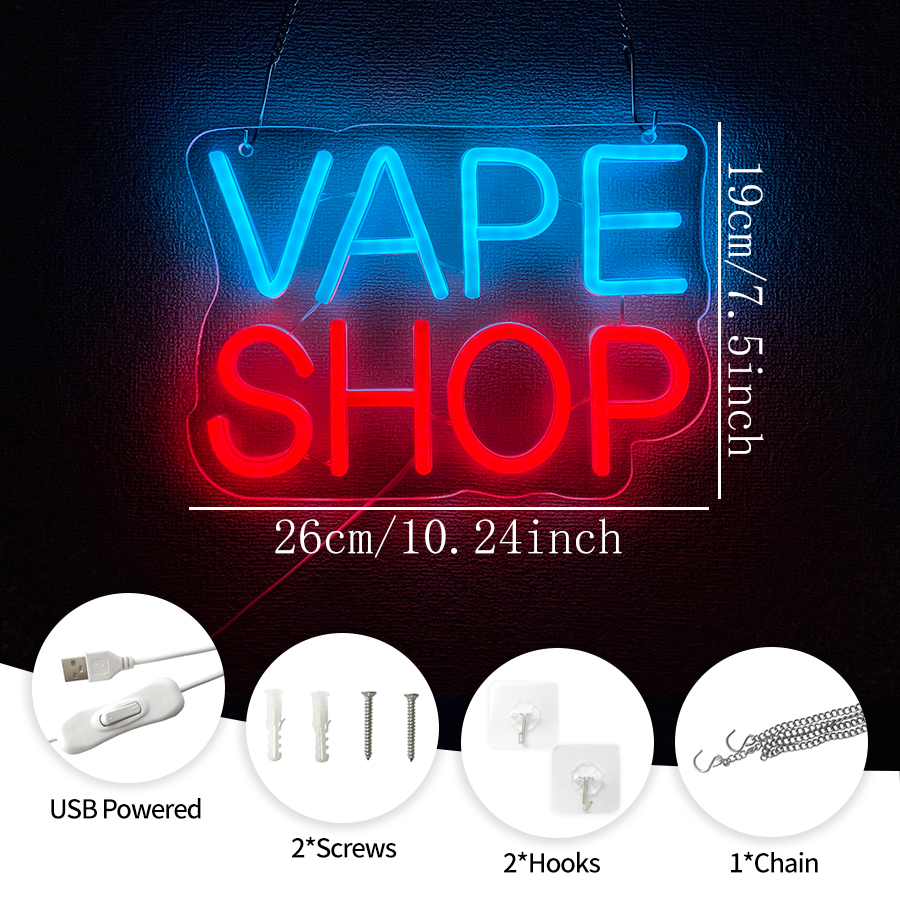 Vape Shop Neon Sign For Wall D - Vaping Shop reseña y precio