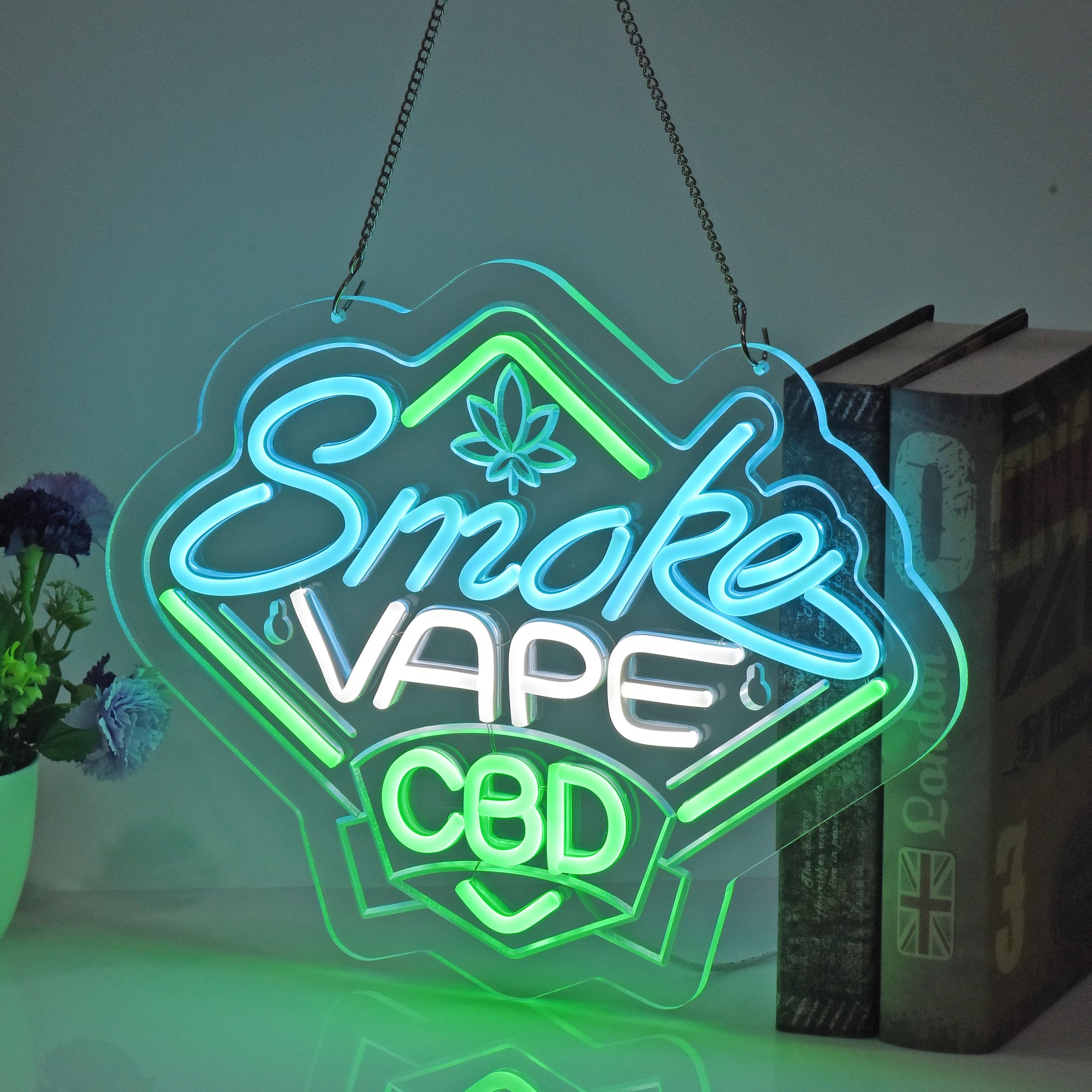 Smoke and Vape Shop Neon Sign  - Vaping Shop reseña y precio