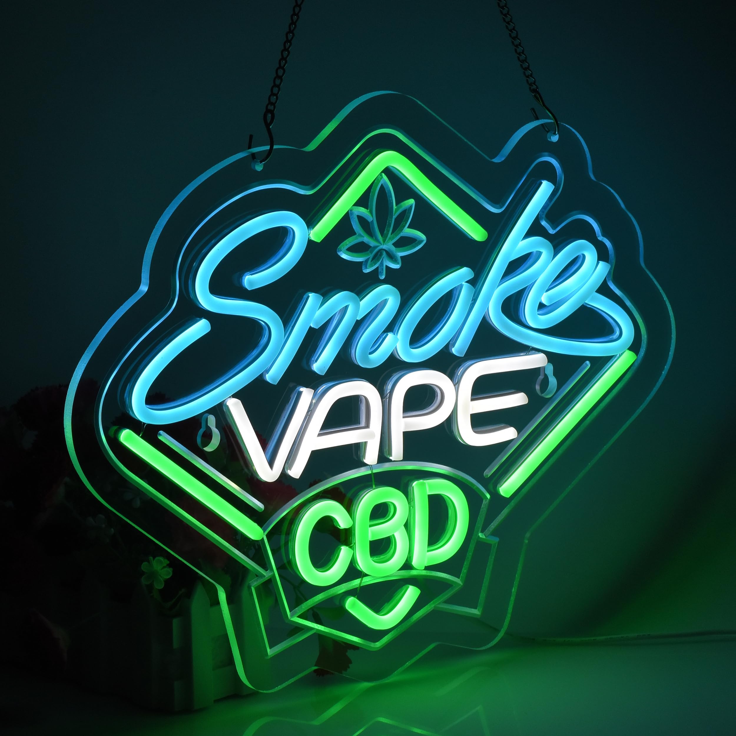 Smoke and Vape Shop Neon Sign  - Vaping Shop reseña y precio