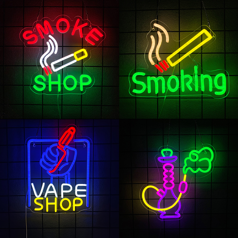 Smoking Neon Sign For Wall Dec - Vaping Shop reseña y precio