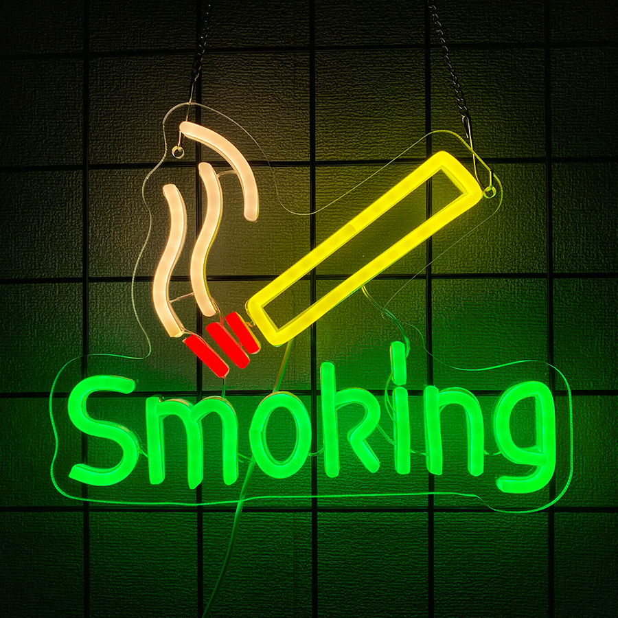 Smoking Neon Sign For Wall Dec - Vaping Shop reseña y precio