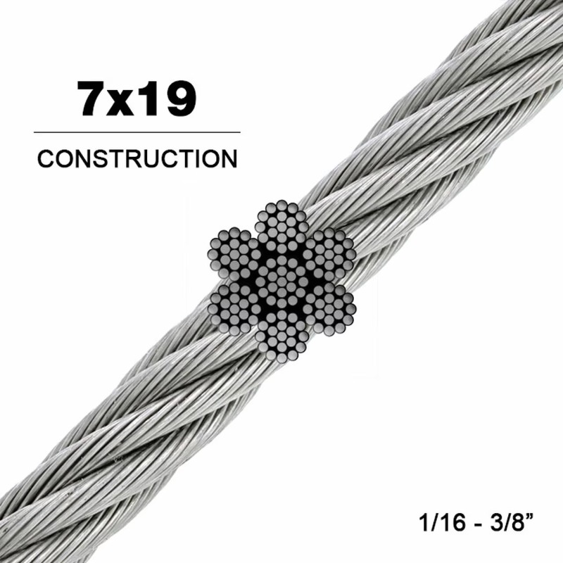 Wire Rope 7X19 Diameter 3.18mm - Stainless Wire Ss316 reseña y precio