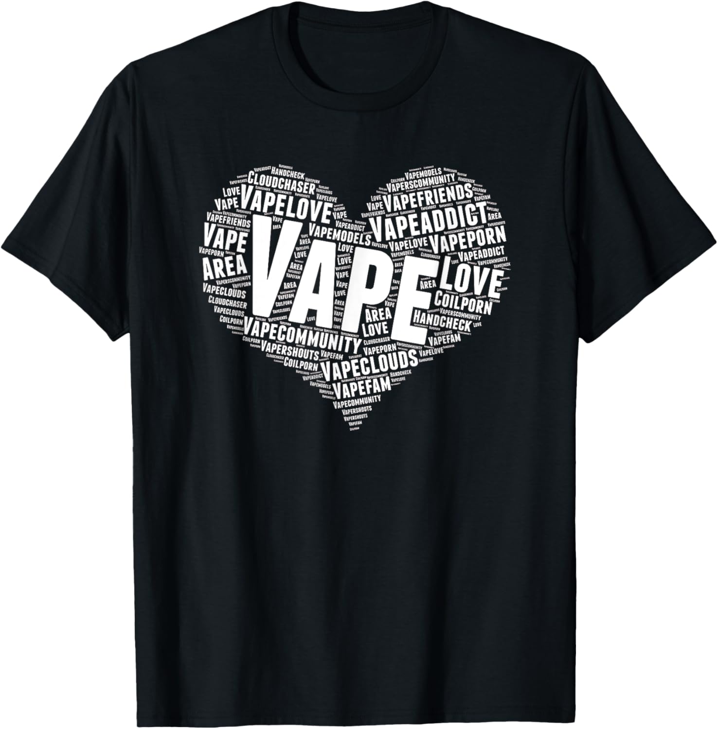 Vape Heart Word Cloud Graphic  - Vaping Shop reseña y precio